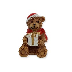 s/4 poly weihnachtsbaer 3cm (144) miniature 1:12, Miniatures
