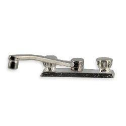 faucet kitchen sink silver - 1 set for dollhouses 1:12