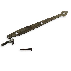 2 door hinges black iron for dollhouses 1:12