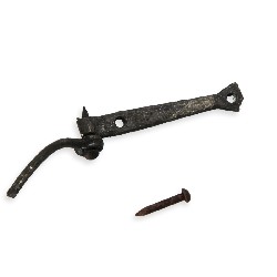 2 shutter hinges black iron for dollhouses 1:12