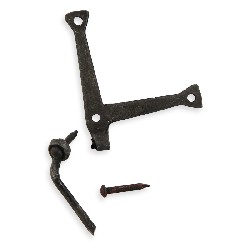 2 l-shutter hinges black iron for dollhouses 1:12
