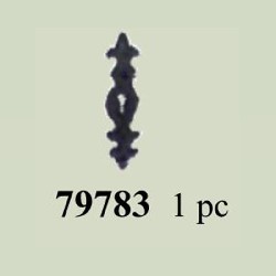 keyhole plate black iron miniature 1:12, Accessories for dollhouses
