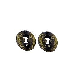 door key hole plate antique 2pcs miniature 1:12, Accessories for dollhouses