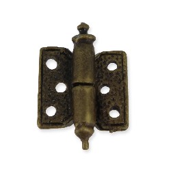 2 hinge, antiq brass miniature 1:12, Accessories for dollhouses