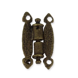 2 hinge, antiq brass miniature 1:12