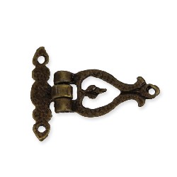 hinge, antiq brass miniature 1:12, Accessories for dollhouses