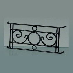 lifeline for french windows, black metal miniature 1:12, Accessories for dollhouses