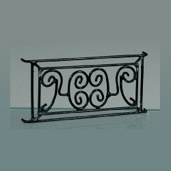 lifeline for french windows, black metal miniature 1:12, Accessories for dollhouses