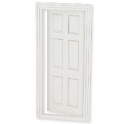 6 pannel door white for dollhouses 1:12
