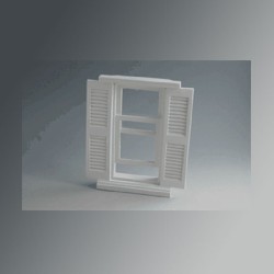 lpt louvered window white miniature 1:12, Accessories for dollhouses