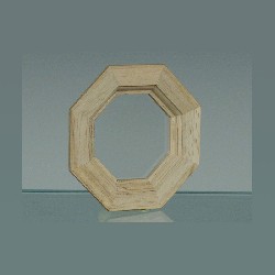 octogone window bare wood miniature 1:12, Accessories for dollhouses