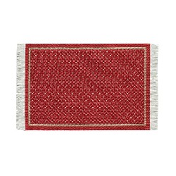 carpet red -gold points reversible miniature 1:12, Floor