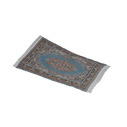 carpet blue miniature 1:12, Floor