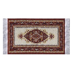 carpet beige/red miniature 1:12