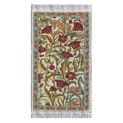 carpet beige flowers miniature 1:12
