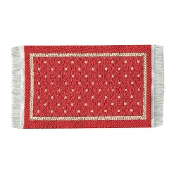 carpet red - gold point reversible miniature 1:12, Floor