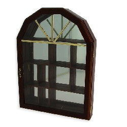 showcase walnut w/glass front door miniature 1:12, Special selection