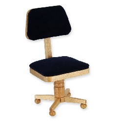 office chair unstained miniature 1:12