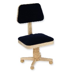 office chair bare wood miniature 1:12, Furniture