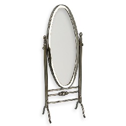 brass mirror stand antique finish black miniature furniture 1:12