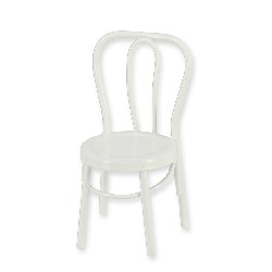 metal chair white miniature 1:12, Furniture