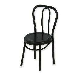 metal chair black miniature 1:12, Furniture