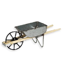 metal wheelbarrow zinc miniature furniture 1:12