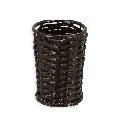 metal waste paper basket brown miniature 1:12, Furniture