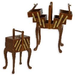 sewing table walnut miniature 1:12, Collectable furniture (Trianon)