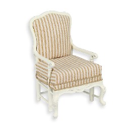 sofa seat white-creme stripes  Trianon collectible furniture 1:12