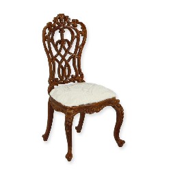 carved chair 2nd empire walnut miniature 1:12, Collectable furniture (Trianon)