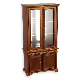 showcase walnut  Trianon collectible furniture 1:12