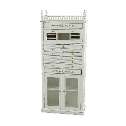 showing cabinet white gold miniature 1:12, Collectable furniture (Trianon)