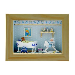 showcase (kit) nursery blue 1:12
