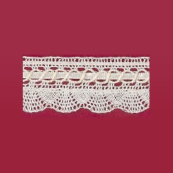 beige lace curtain with satin ribbon miniature 1:12