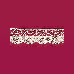 beige lace curtain miniature 1:12