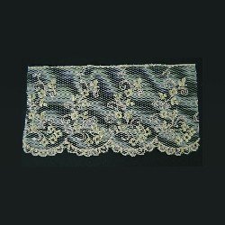 embroidered tulle beige miniature 1:12