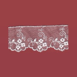 embroidered tulle white miniature 1:12, Wall