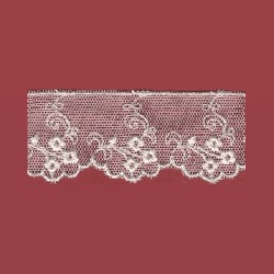 embroidered tulle beige miniature 1:12