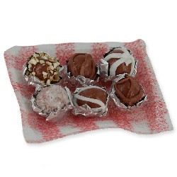 chocolate and coconut balls platter miniature 1:12