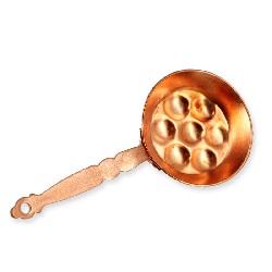 egg pan copper Miniature 1:12