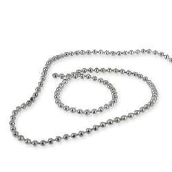 garland of silver pearls 1m miniature 1:12, Miniatures