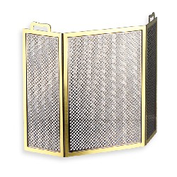 fireplace screen gold/black Miniature 1:12