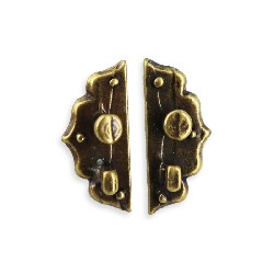door handle panels brass antic (pair) for dollhouses 1:12