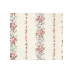 wallpaper stripes+flowers miniature 1:12