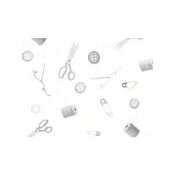 wallpaper sew perfect toile grey miniature 1:12