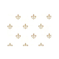 wallpaper + princess fleur de lys beige miniature 1:12