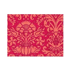 wallpaper-annabelle damask red / cream miniature 1:12