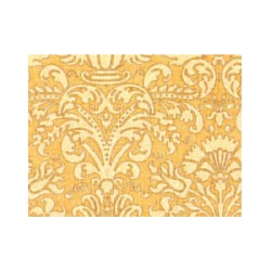 wallpaper-annabelle damask yellow gold miniature 1:12
