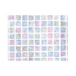 wallpaper - mozaique tile - opal miniature 1:12